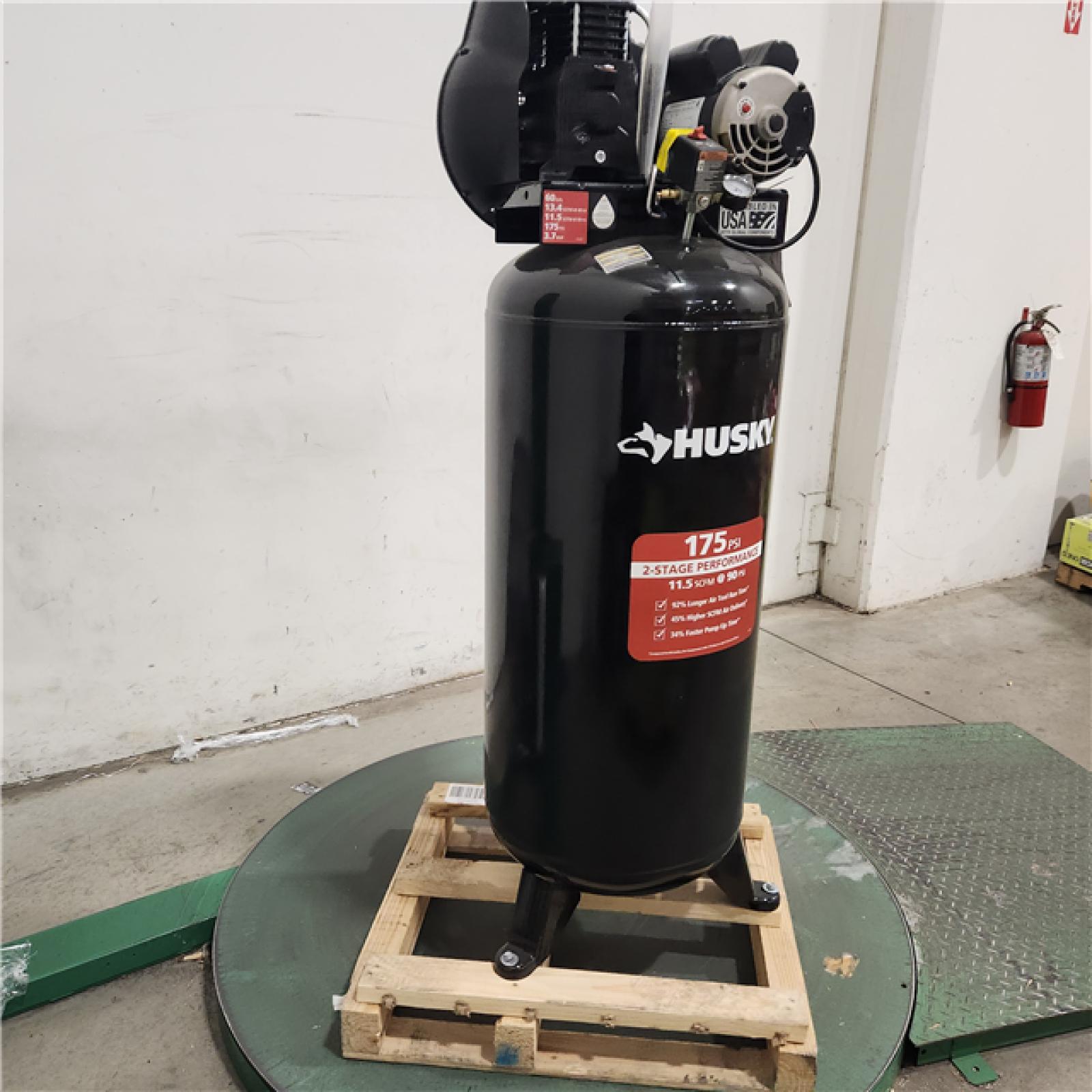 Dallas Location - As-Is Husky C603H Stationary Electric Air Compressor