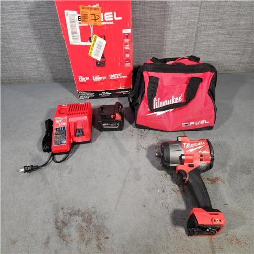 HOUSTON LOCATION - AS-IS Milwaukee M18 1/2 in. Cordless Brushless High Torque Impact Wrench Kit (Battery & Charger)