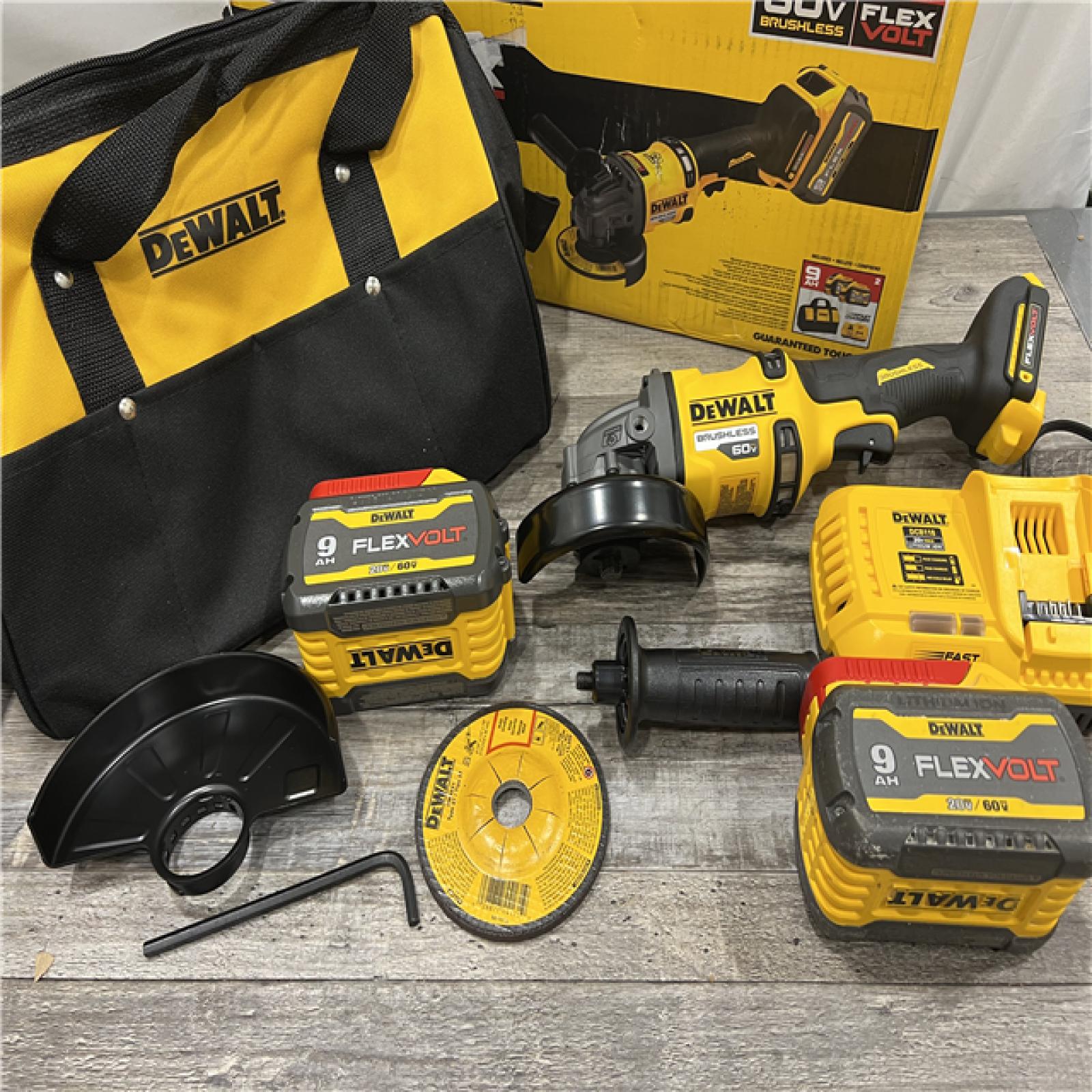 AS-IS DeWalt Flexvolt 60V Max Cordless Grinder  4.5 in; 6 in  Kit  1 KT (115-DCG418X2)