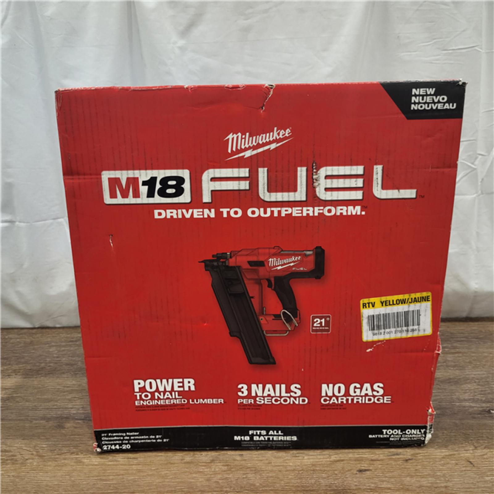 AS-IS Milwaukee 2744-20 M18 FUEL 21-Degree Cordless Framing Nailer (Tool Only)