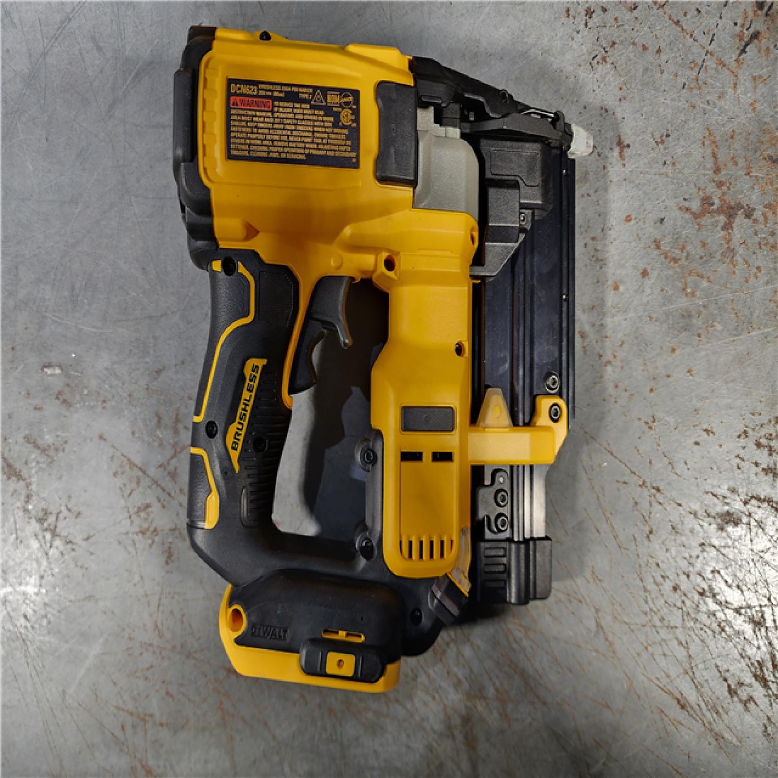 HOUSTON LOCATION - AS-IS DEWALT ATOMIC 20V MAX Lithium Ion Cordless 23 Gauge Pin Nailer Kit with 2.0Ah Battery and Charger