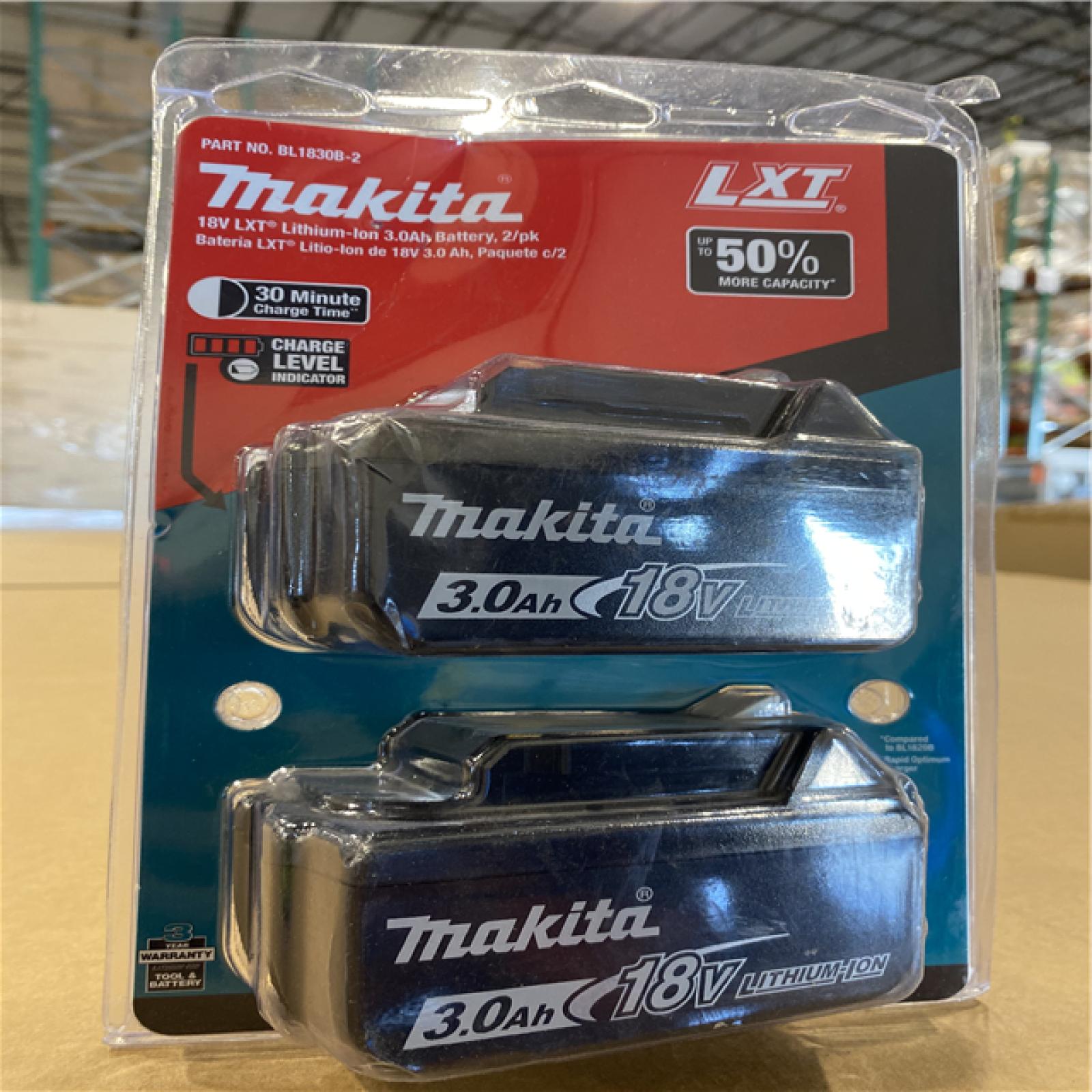 NEW! - Makita 18V LXT Lithium-Ion High Capacity Battery Pack 3.0Ah with Fuel Gauge (2-Pack)