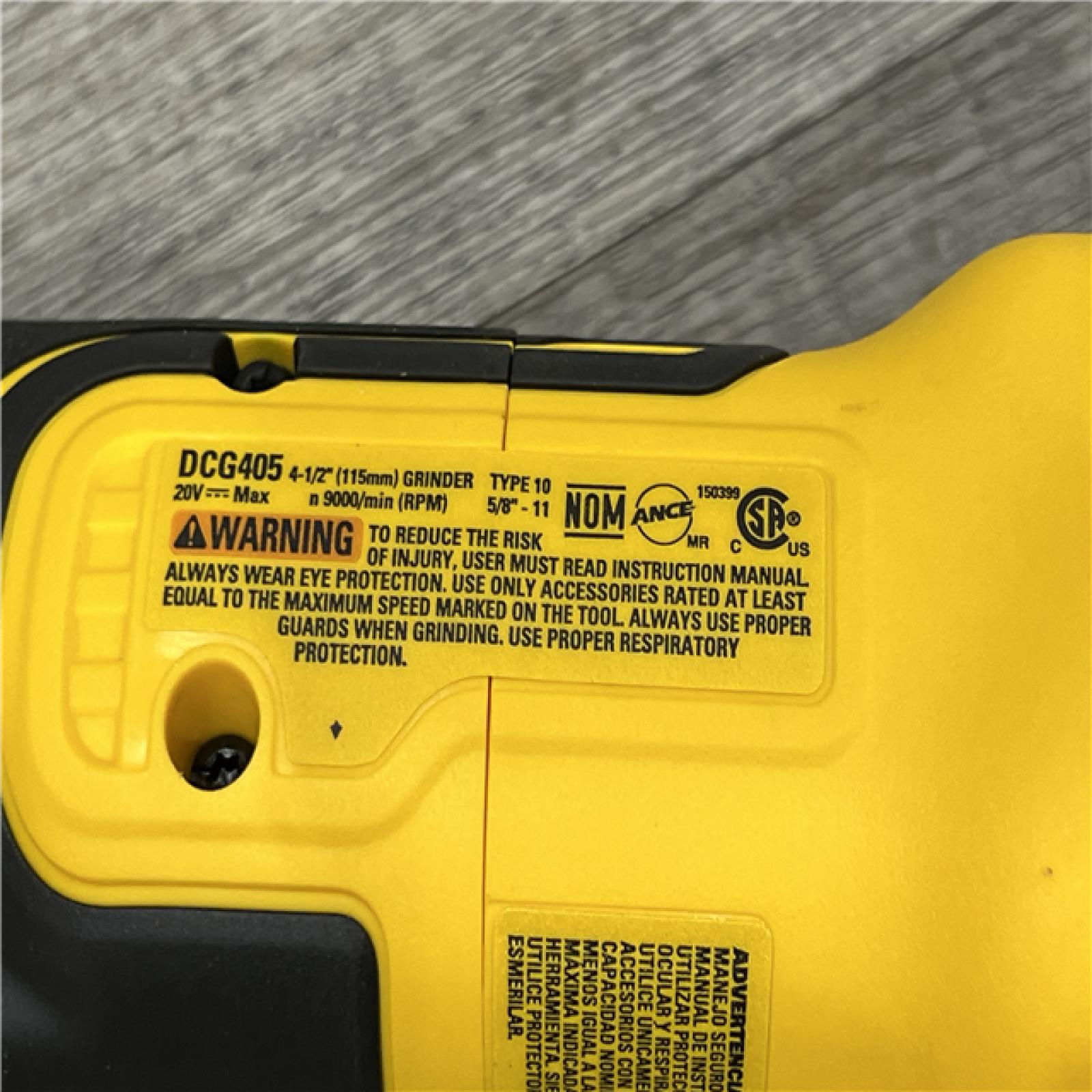 AS-IS DeWalt DCG405B 20V Max XR 4.5-Inch Slide Switch Small Angle Grinder (Tool Only)