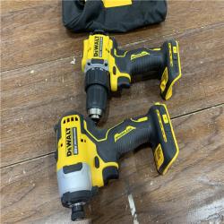 AS-IS DEWALT ATOMIC 20-Volt MAX Lithium-Ion Cordless Combo Kit (2-Tool) with (2) 2.0Ah Batteries, Charger and Bag