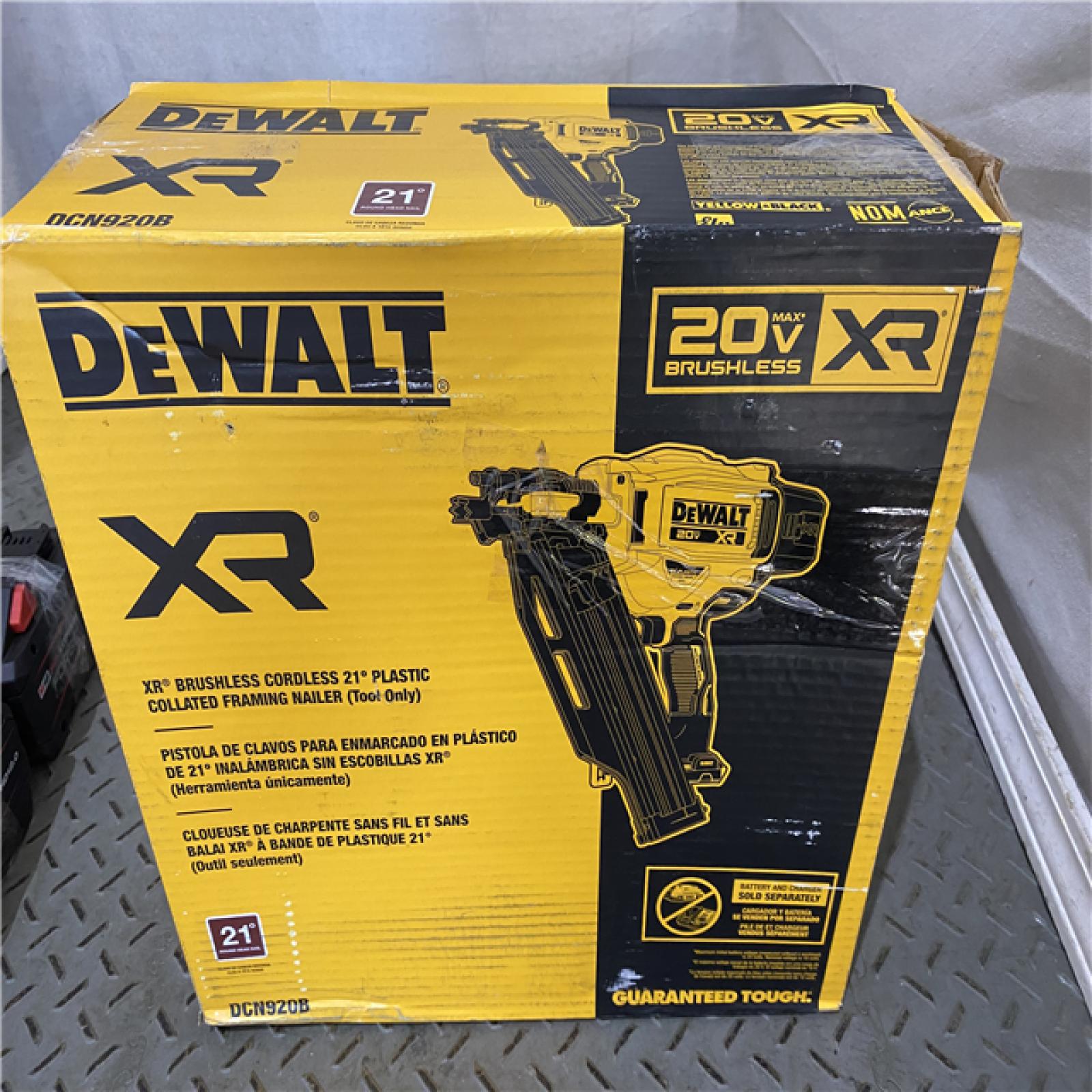 Houston location AS-IS DEWALT 20-Volt 21Â° Cordless Framing Nailer (Tool-Only)