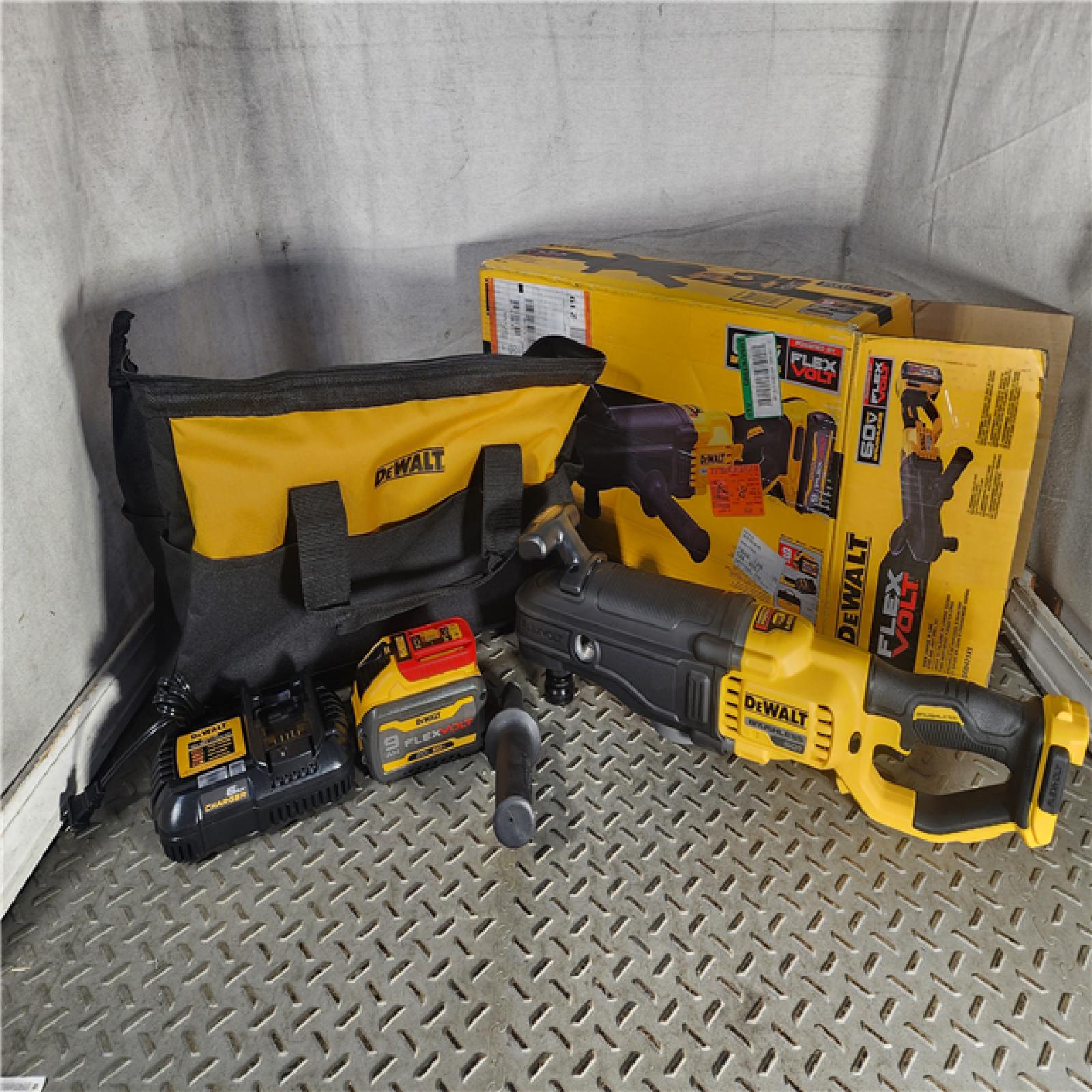 HOUSTON LOCATION - AS-IS (APPEARS LIKE NEW) DeWALT DCD471X1 60V MAX in Line Stud/Joist Drill W/ E-Clutch System Kit