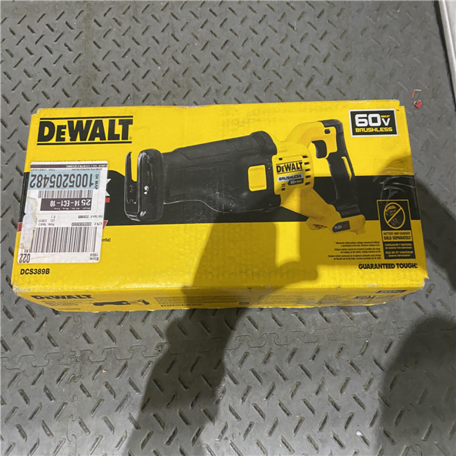 Houston location AS-IS DeWalt DCS389B FLEXVOLT 60V MAX Cordless Brushless Reciprocating Saw (Tool-Only)