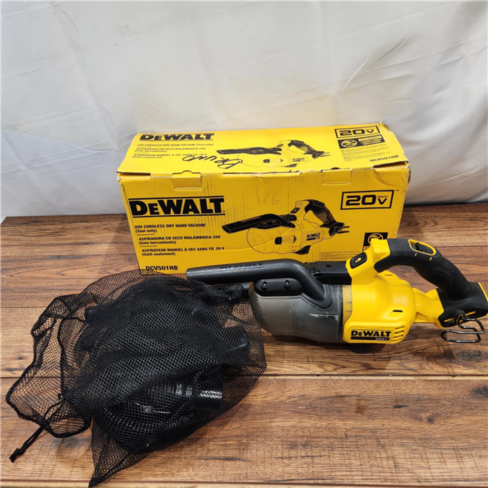 AS-IS DEWALT 20V Lithium-Ion Cordless Dry Hand Vacuum kit  (Tool Only)