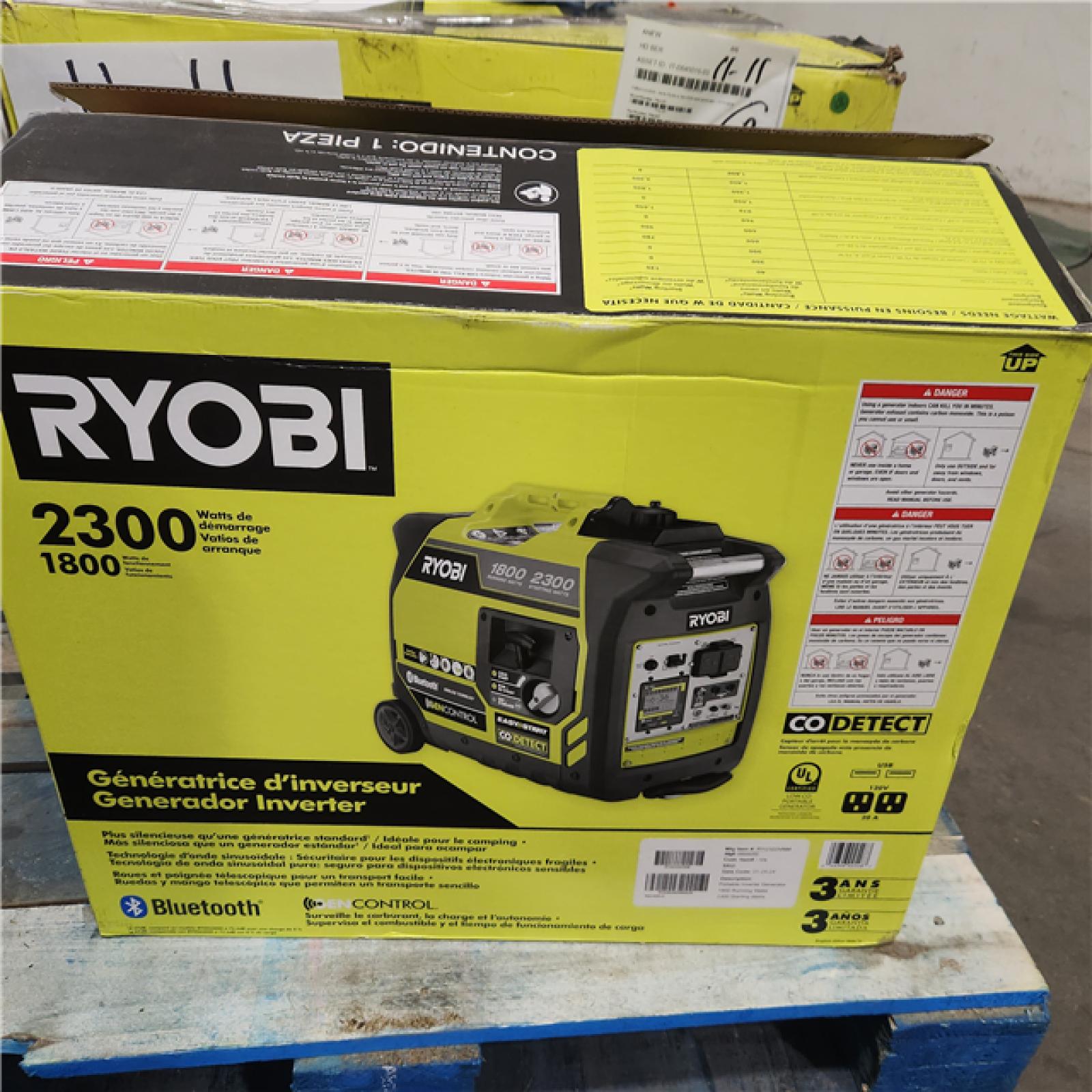 Dallas Location - As-Is Ryobi 2300-Watt Bluetooth Inverter Generator