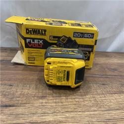 AS IS DEWALT FLEXVOLT 20V/60V MAX Lithium-Ion 6.0Ah Battery Pack with 6 Amp Output Charger