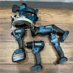 AS-IS MAKITA Cordless Tool Combination Kit: 18V MPN:XT510SM ( ONLY 1 BATTERY )