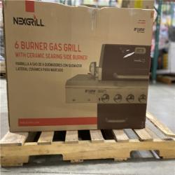 DALLAS LOCATION - Nexgrill Deluxe 6-Burner Propane Gas Grill in Mocha with Ceramic Searing Side Burner