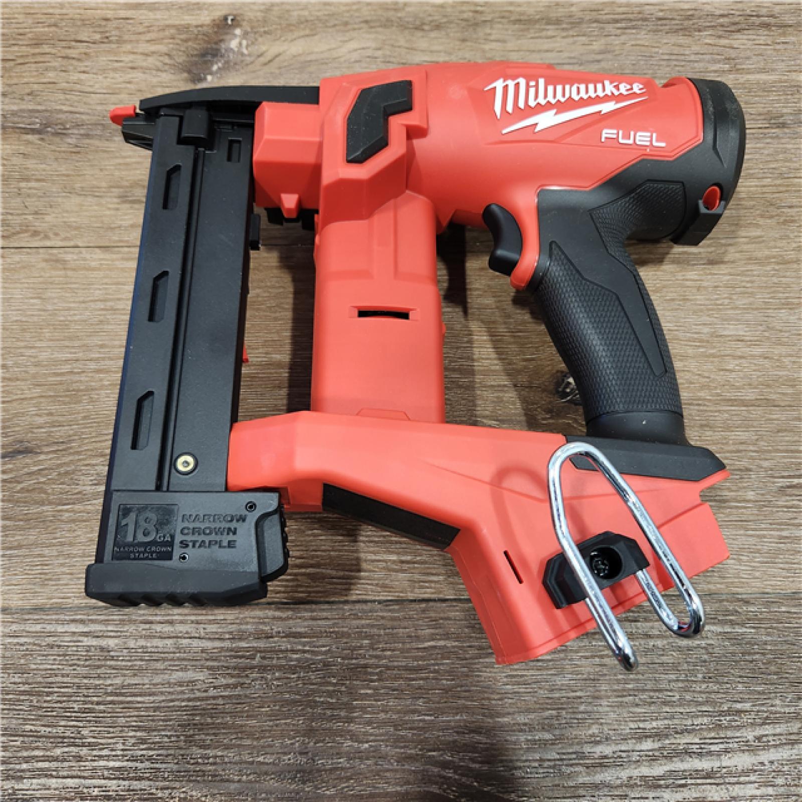 AS-IS M18 FUEL 18-Volt Lithium-Ion Brushless Cordless 18-Gauge 1/4 in. Narrow Crown Stapler (Tool-Only)