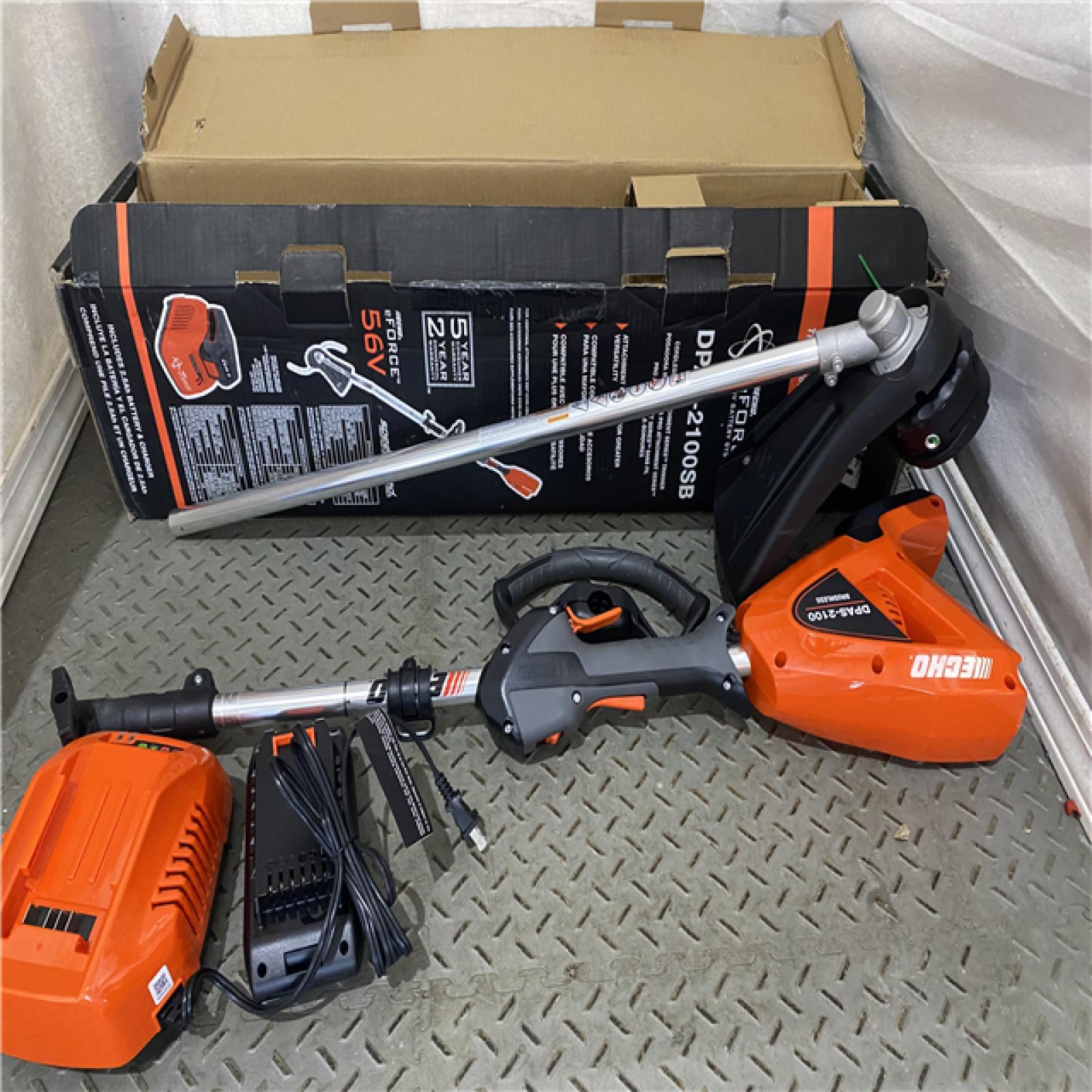 Houston location AS-IS Echo DPAS-2100SBC1 EFORCE 56V Brushless Cordless Pro Attachment Trimmer Kit