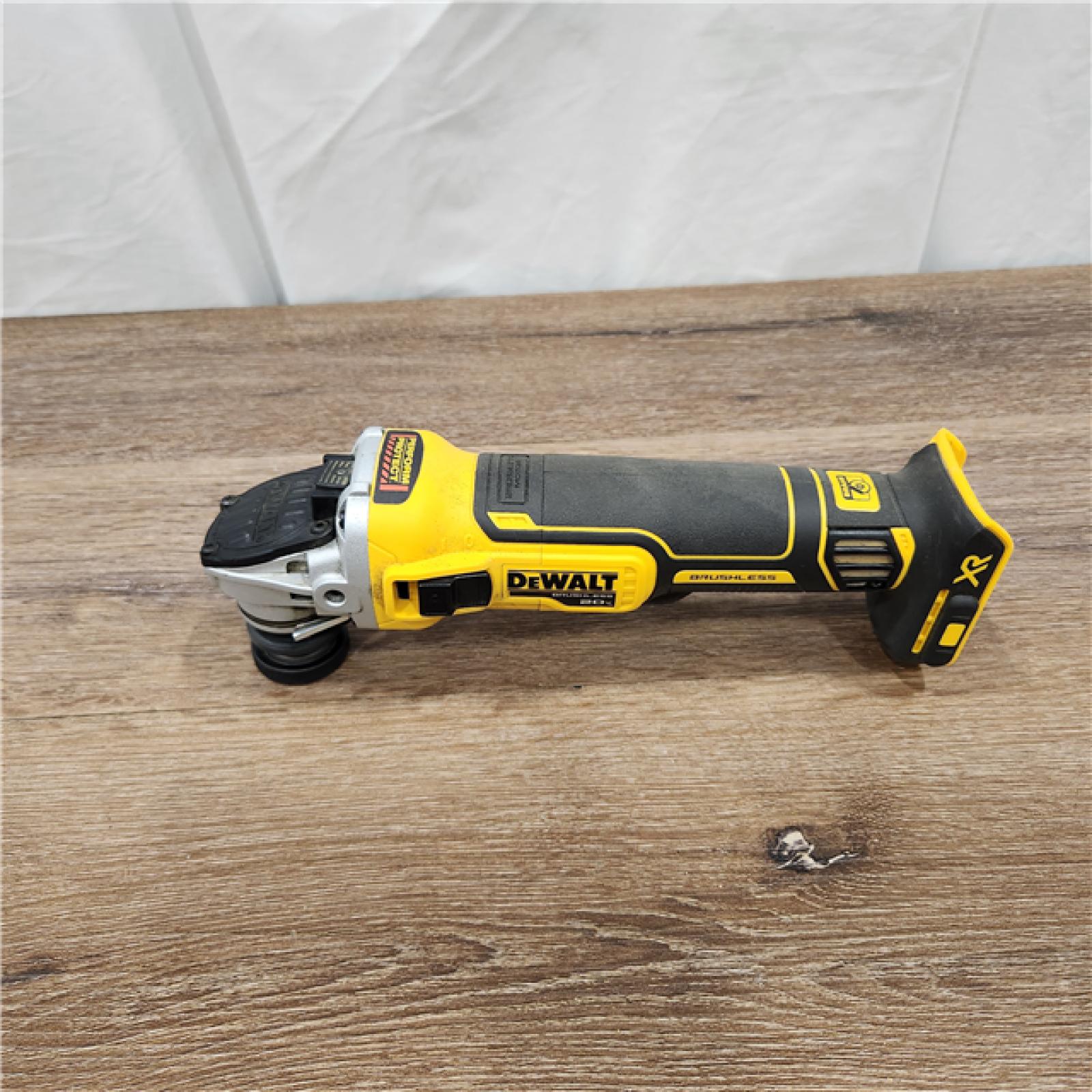 AS-IS 20V MAX XR Cordless Brushless 4.5 in. Slide Switch Small Angle Grinder with Kickback Brake (Tool Only)