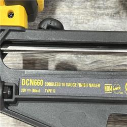 AS-IS DEWALT 20V MAX XR Lithium-Ion Electric Cordless 16-Gauge Angled Finishing Nailer (Tool Only)