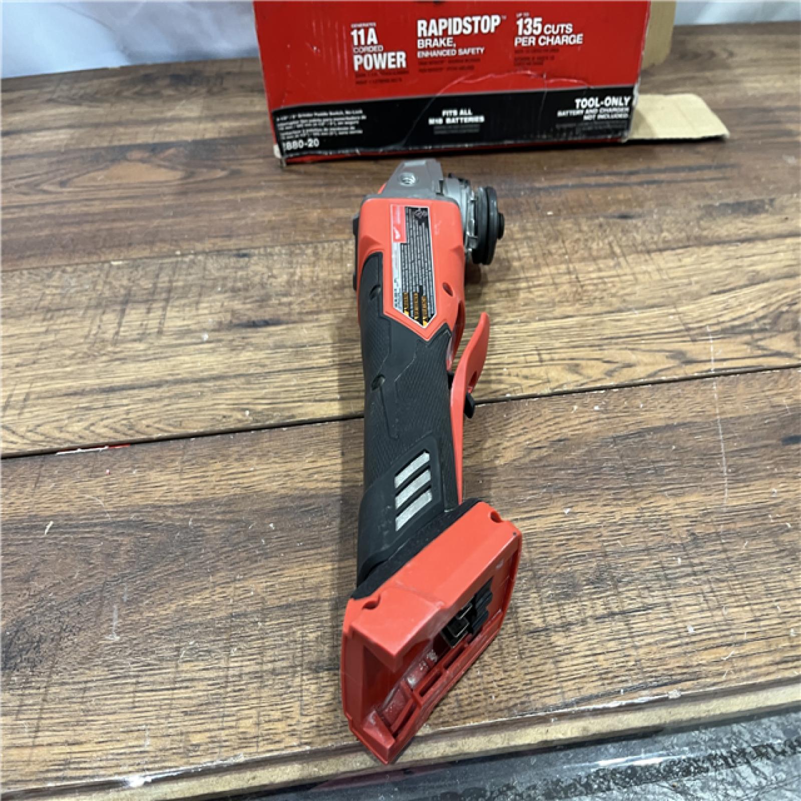 AS-IS Milwaukee 2880-20 M18 FUEL 18-Volt Lithium-Ion Brushless Cordless 4-1/2 in./5 in. Grinder W/Paddle Switch (Tool-Only)