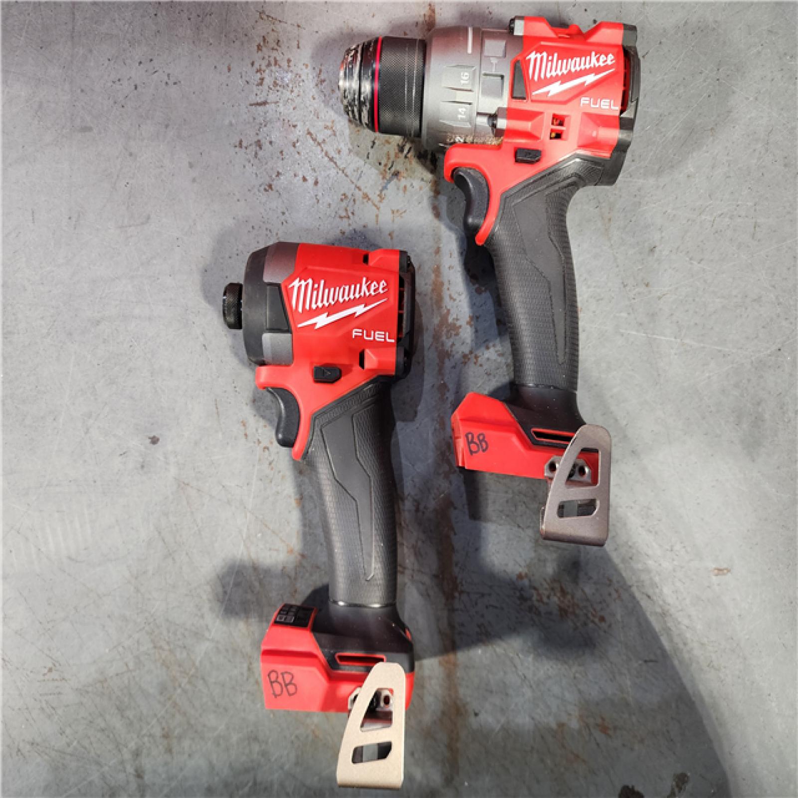 HOUSTON LOCATION - AS-IS Milwaukee M18 FUEL 18V Lithium-Ion Brushless Cordless Hammer Drill and Impact Driver Combo Kit (2-Tool) with 2 Batteries