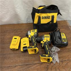 AS-ISDewalt DCK225D2 20V MAX ATOMIC Brushless Compact Lithium-Ion 1/2 in. Cordless Drill Driver and 1/4 in. Impact Driver Combo Kit with 2 Batteries 2 Ah