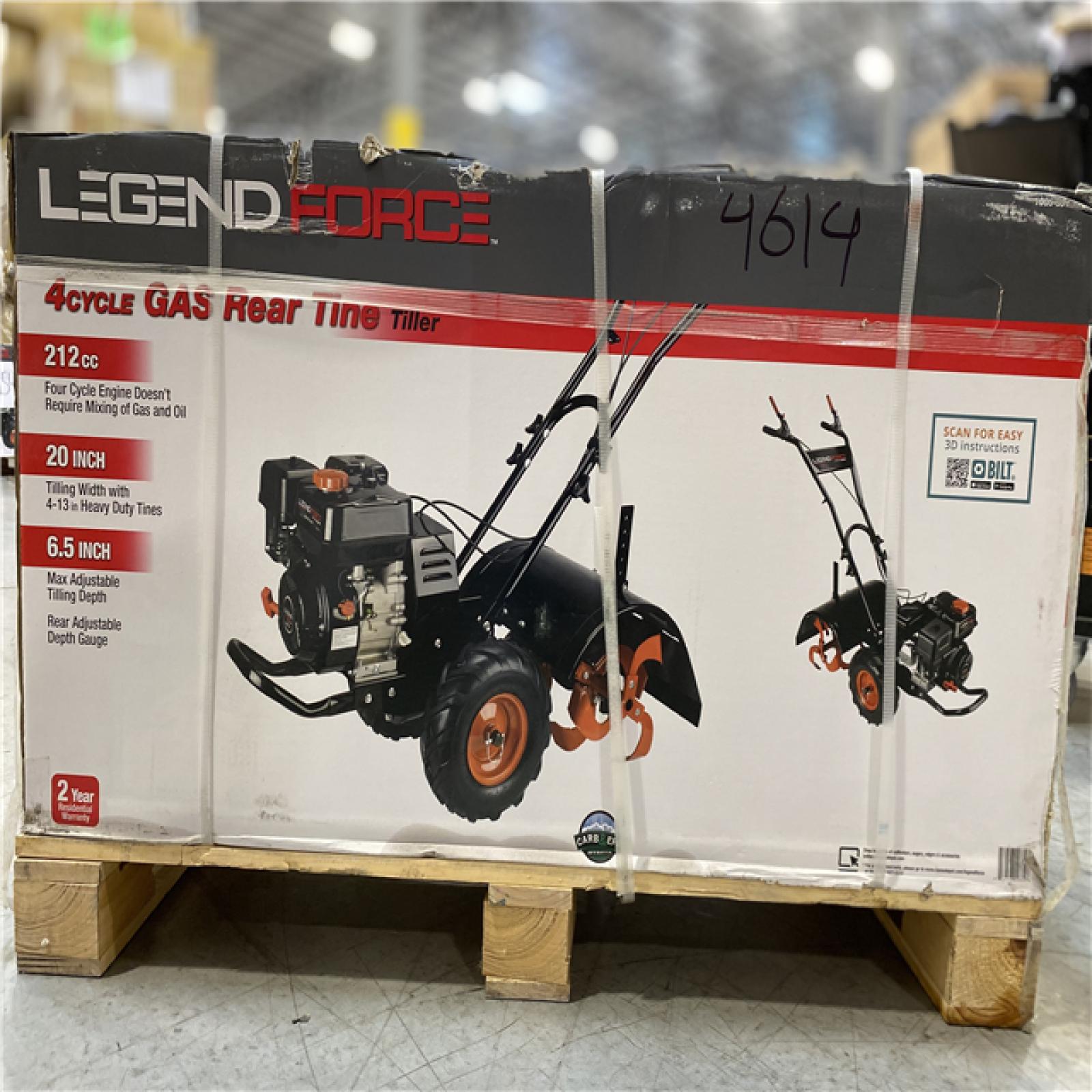 DALLAS LOCATION - Legend Force 20 in. 212 cc Gas Rear Tine Tiller, Forward/Reverse