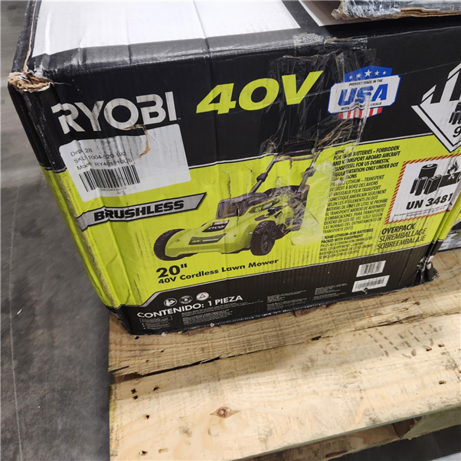 DALLAS LOCATION -AS-IS RYOBI 40V HP Brushless 21 in. Cordless Battery Walk Behind Self-Propelled Lawn Mower with (2) 6.0 Ah Batteries and Charger