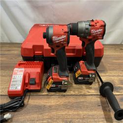 AS IS Milwaukee M18 FUEL 18V Lithium-Ion Brushless Cordless Hammer Drill and Impact Driver Combo Kit (2-Tool) with 2 Batteries