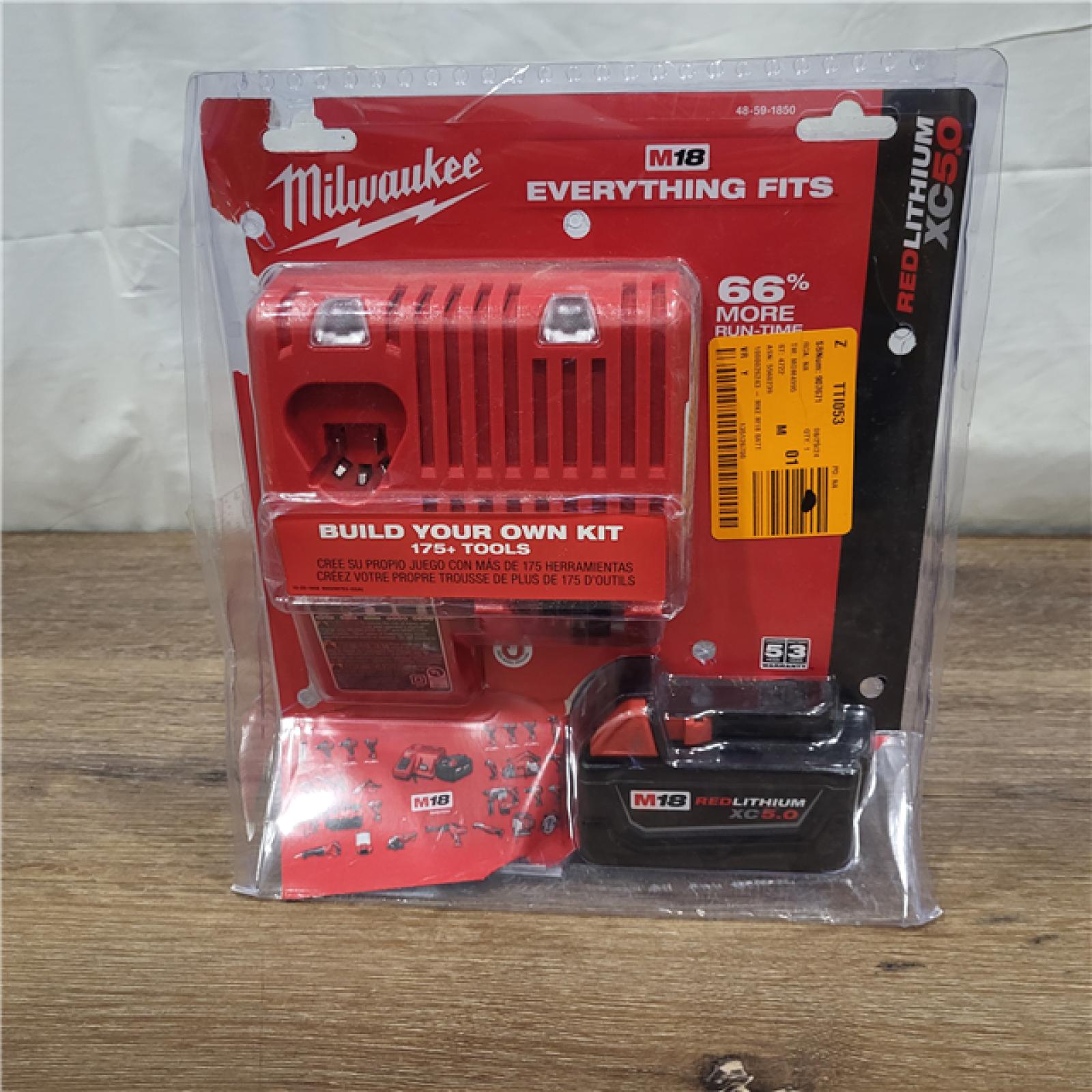 AS-IS Milwaukee M18 18-Volt Lithium-Ion XC Battery Starter Kit