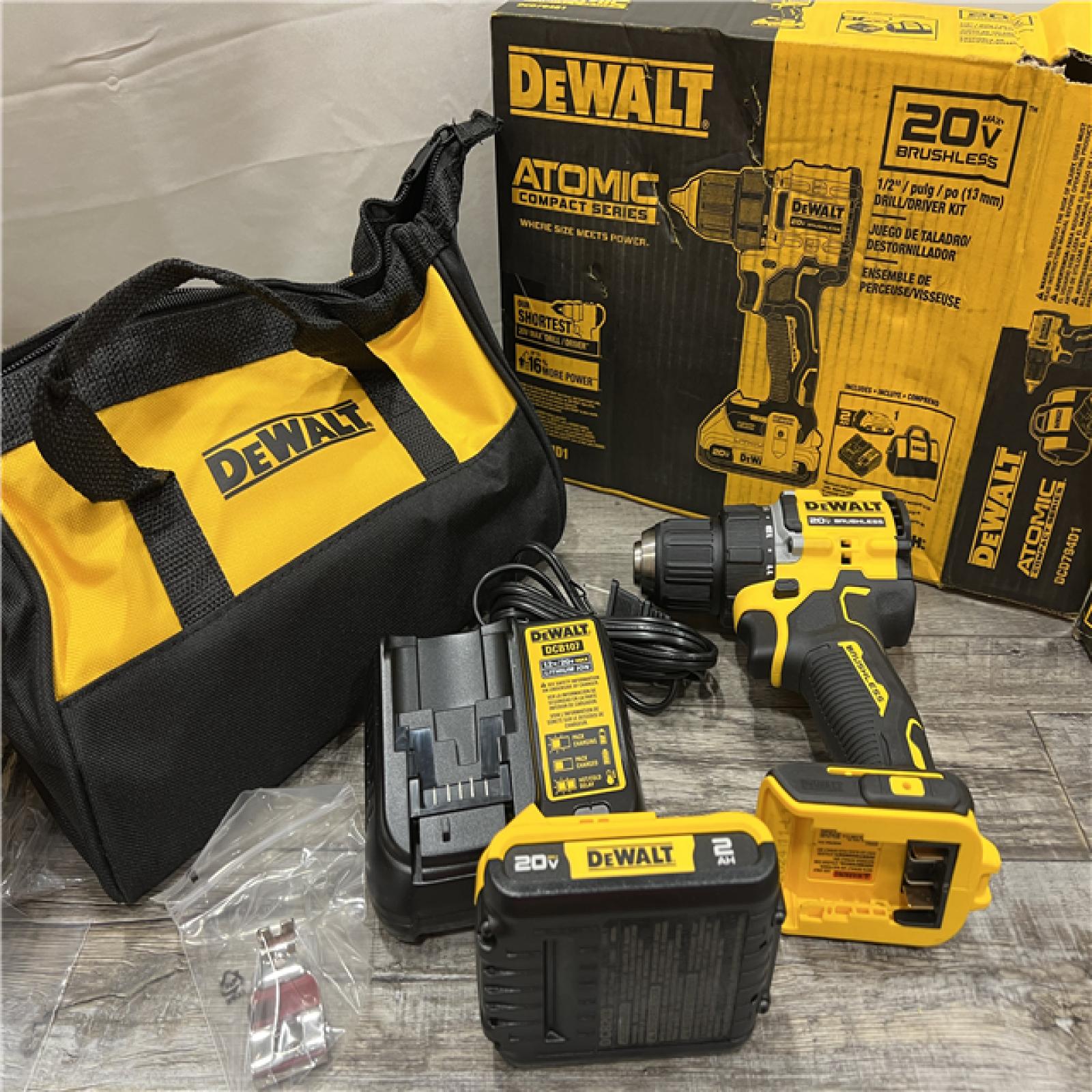 AS-IS DeWalt ATOMIC COMPACT SERIESâ„¢ 20V MAX* Brushless Cordless 1/2 in. Drill/Driver