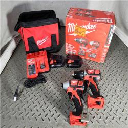 HOUSTON LOCATION - AS-IS (APPEARS LIKE NEW) Milwaukee M18 18V Cordless Brushed 2 Tool Drill/Driver and Impact Driver Kit