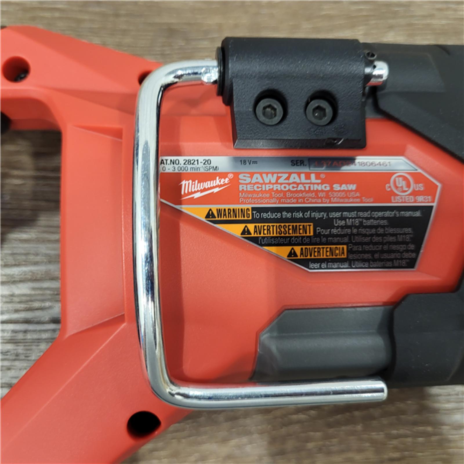 AS-IS Milwaukee M18 Fuel Sawzall Brushless Cordless Reciprocating Saw - No Charger, No Battery, Bare Tool Only