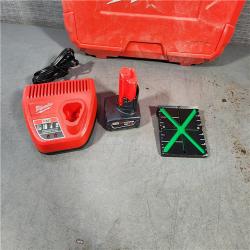 HOUSTON LOCATION - AS-IS Milwaukee-3632-21 M12 Green Beam Laser 360Â° 3-Plane Kit