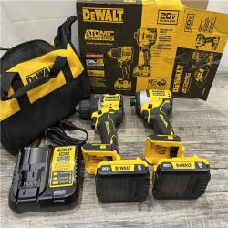 AS-IS DEWALT ATOMIC 20-Volt MAX Lithium-Ion Cordless Combo Kit (2-Tool) with (2) 2.0Ah Batteries, Charger and Bag