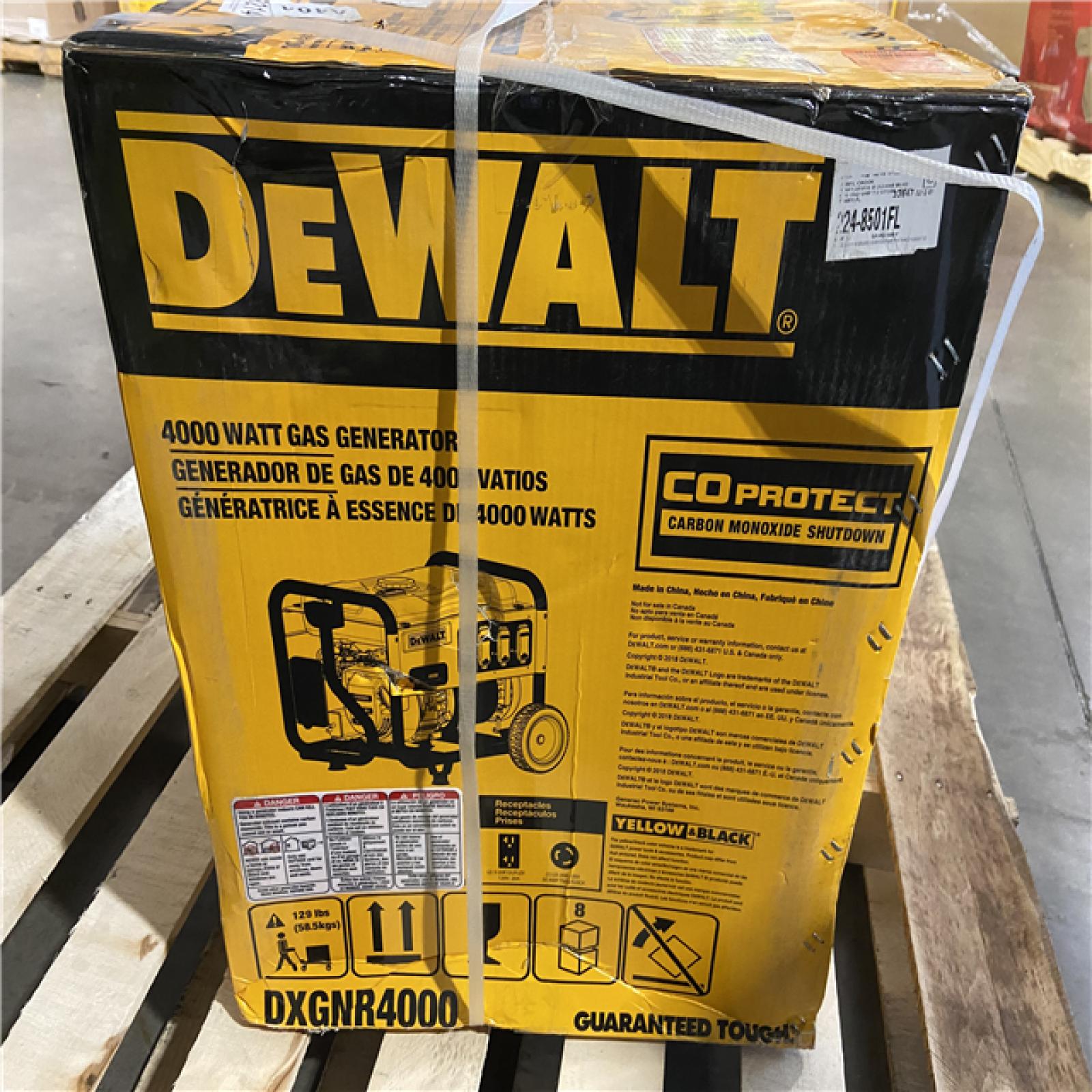 DALLAS LOCATION - NEW! DEWALT 4000-Watt Manual Start Gas-Powered Portable Generator with Premium Engine, Covered Outlets and CO Protect