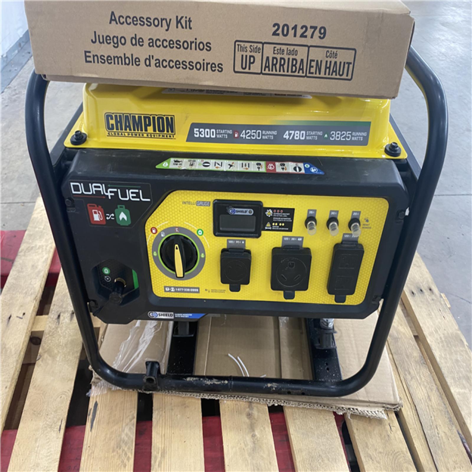 Houston Location - AS-IS Champion Dual Fuel 5,300 Starting Watts 4,250 Running Watts Generator