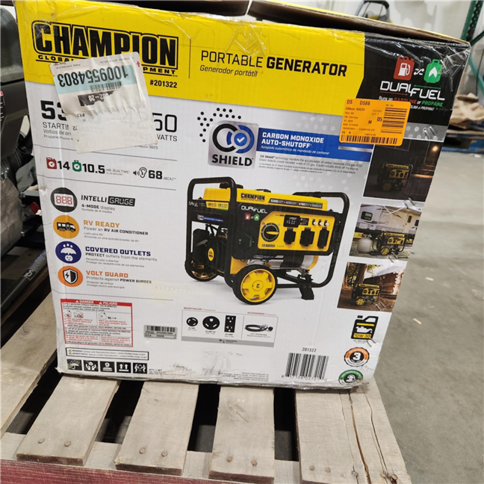 Dallas Location - As-Is Champion Power Equipment 4250W Dual Fuel Generator