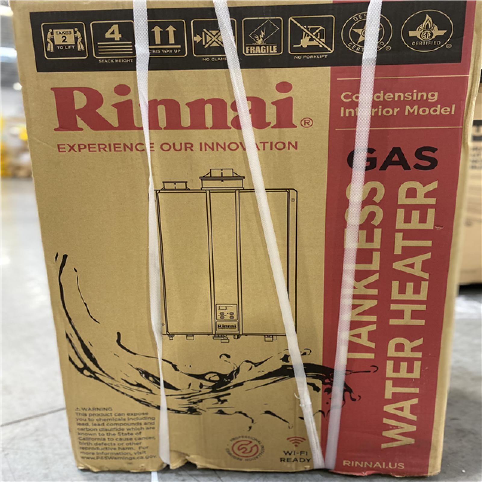 DALLAS LOCATION - Rinnai Super High Efficiency Plus 11 GPM Residential 199,000 BTU/h Interior Propane Gas Tankless Water Heater