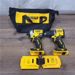 AS-IS DEWALT ATOMIC 20-Volt MAX Lithium-Ion Cordless Combo Kit (2-Tool) with (2) 2.0Ah Batteries, Charger and Bag