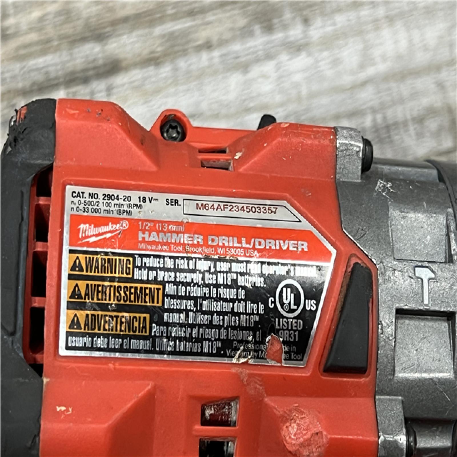 AS-IS Milwaukee M18 FUEL 18V Lithium-Ion Brushless Cordless Hammer Drill and Impact Driver Combo Kit (2-Tool) with 2 Batteries