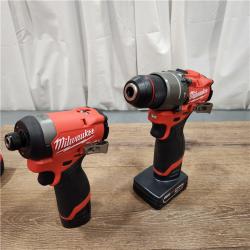 AS-IS Milwaukee 3497-22 12V Brushless Hammer Drill and Impact Driver Combo Kit