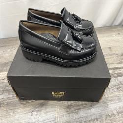 AS-IS G.h. Bass Men's Layton Lug Weejun Tassel Loafers - Black - SZ 10.5