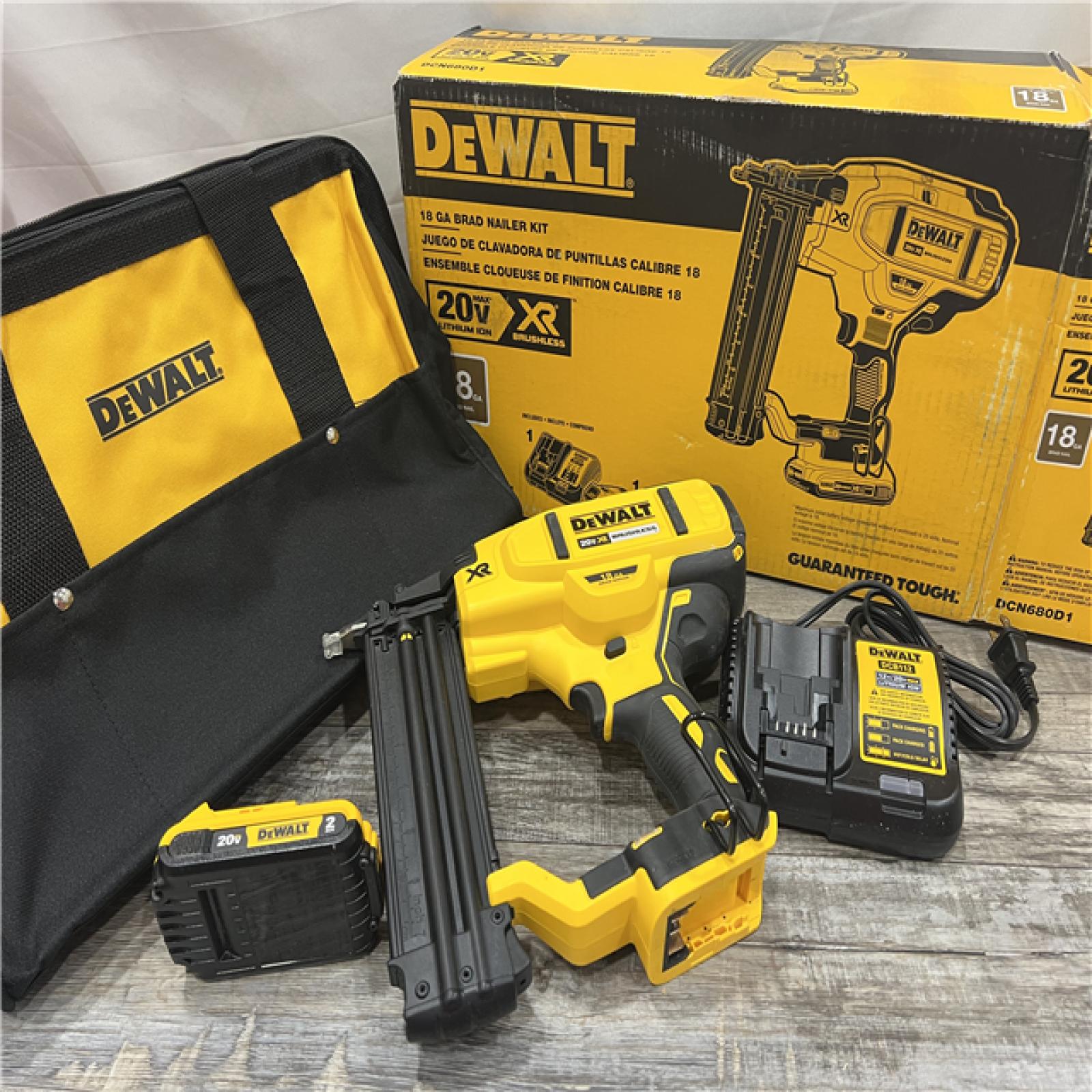 AS-IS DEWALT 20V MAX XR 18 Gauge Brad Nailer Kit