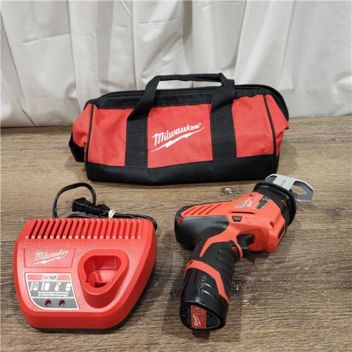 AS-IS Milwaukee 2420-21 - M12 Fuel Hackzall 1/2  12V 1.5Ah Cordless Straight Handle Reciprocating Saw Kit