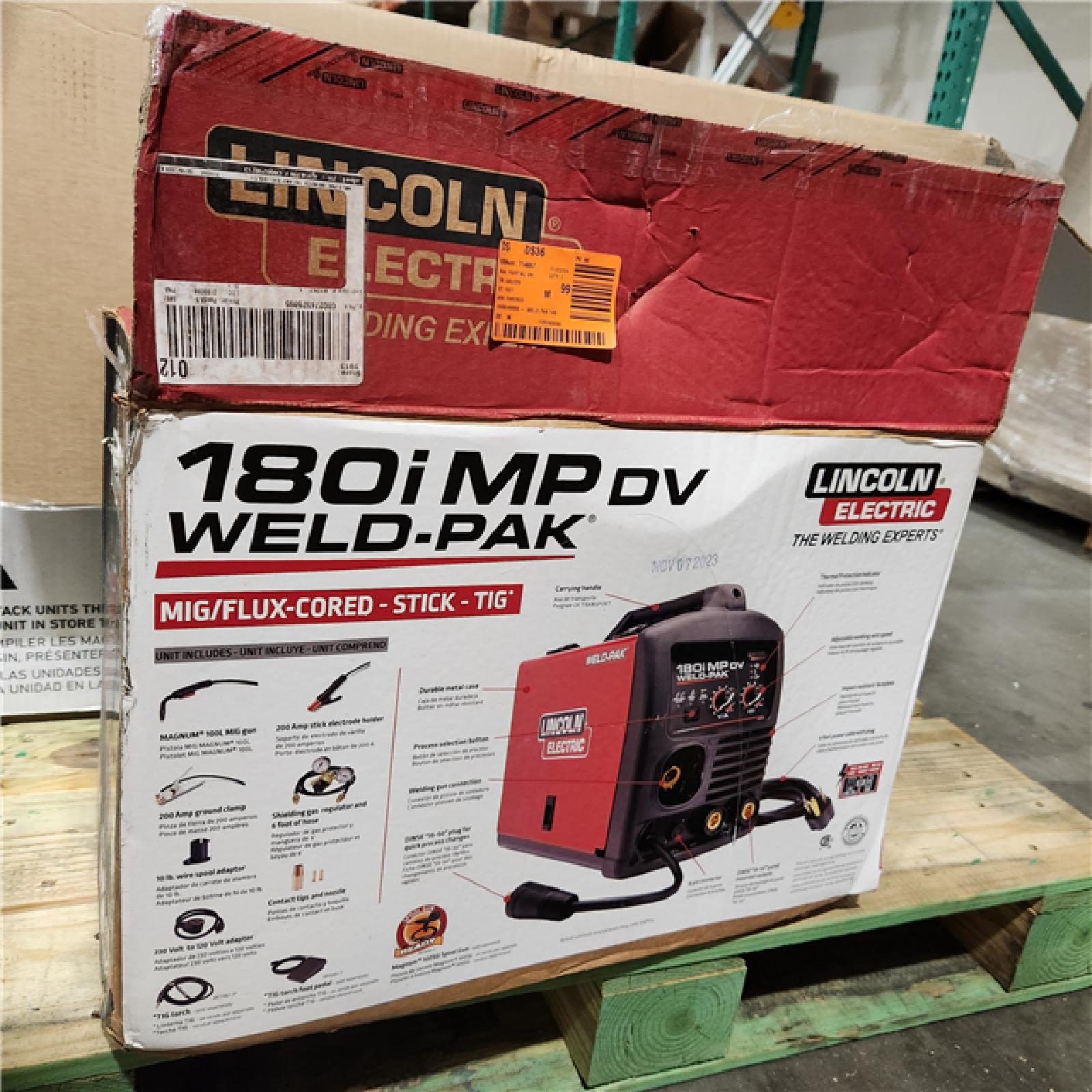 Dallas Location - As-Is Lincoln K5257-1 180i MP DV Weld Pak