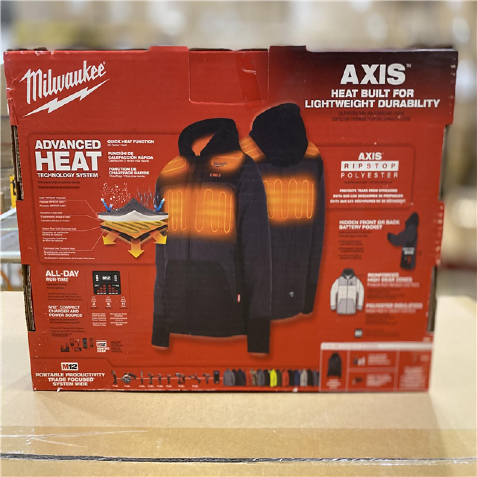 NEW! - Milwaukee M12 AXIS Men Heated Jacket Kit - Size Small - Polyester - Gray