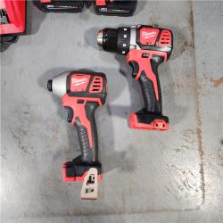 HOUSTON LOCATION - AS-IS Milwaukee M18 18V Cordless Brushed 2 Tool Drill/Driver and Impact Driver Kit