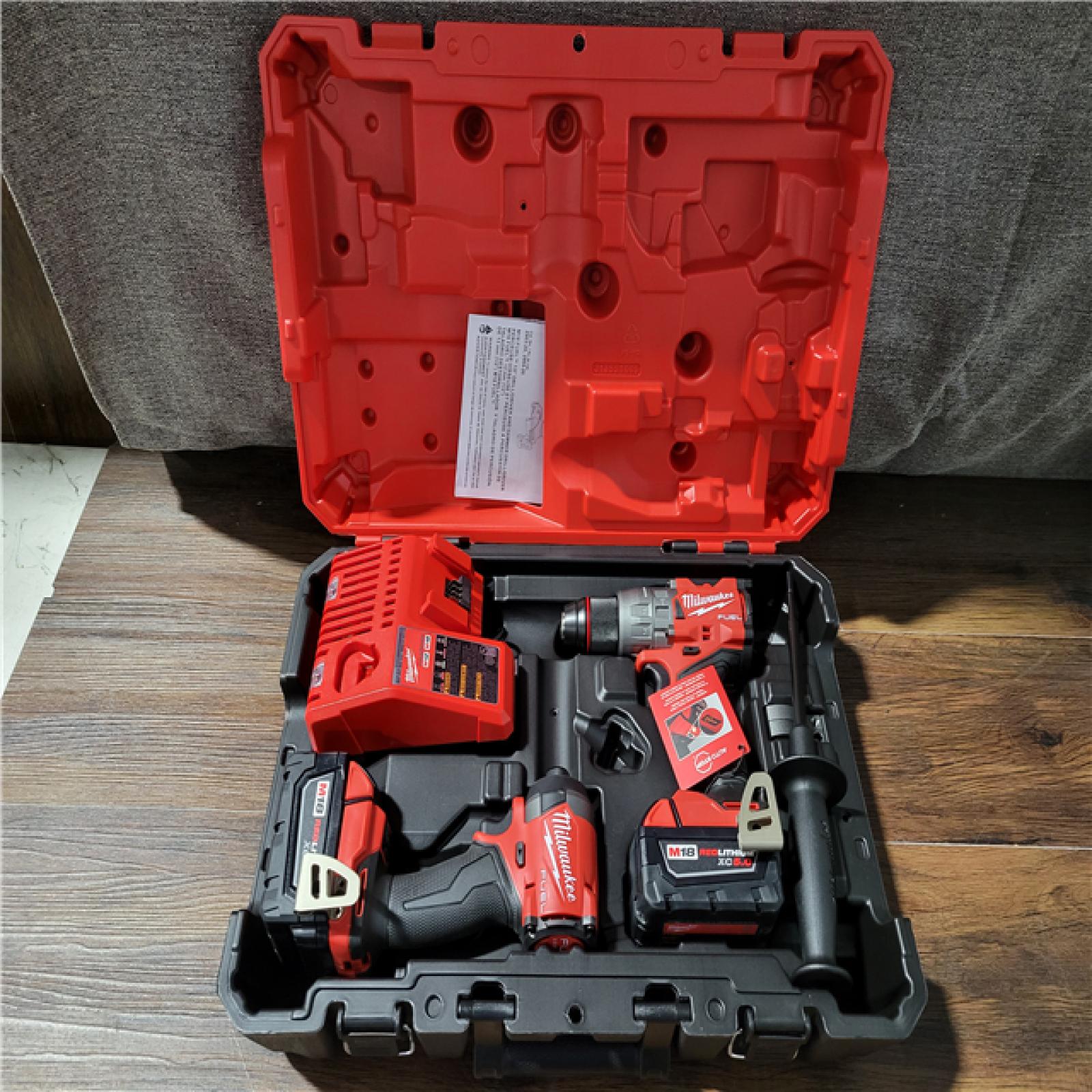 CALIFORNIA NEW MILWAUKEE M18 FUEL 2-TOOL COMBO KIT (2 BATTERIES AND CHARGER INCLUDED)