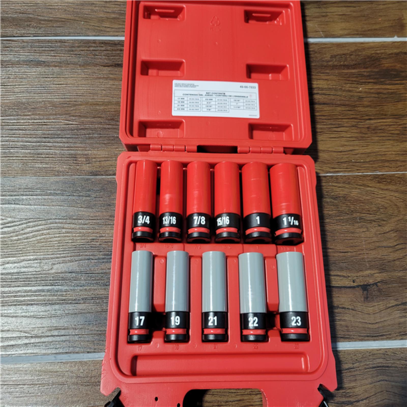 CALIFORNIA NEW MILWAUKEE 11PC LUG NUT IMPACT SOCKET SET