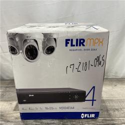 NEW! FLIR M3104E1A4 4-Channel 1080p MPX HD-CVI DVR System with 1TB HDD, Includes 4x 720p Outdoor Dome Cameras