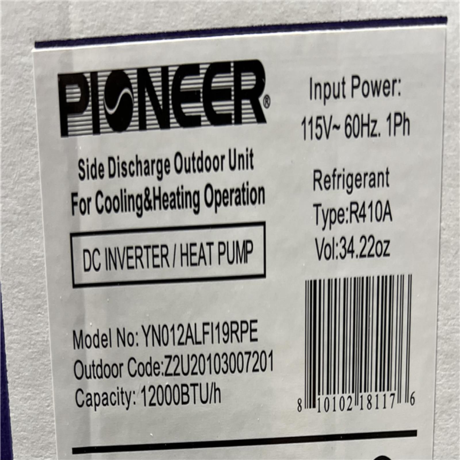 DALLAS LOCATION - NEW! PIONEER SIDE DISCHARGE OUTDOOR UNIT FOR COOLING & HEATING OPERATIONS