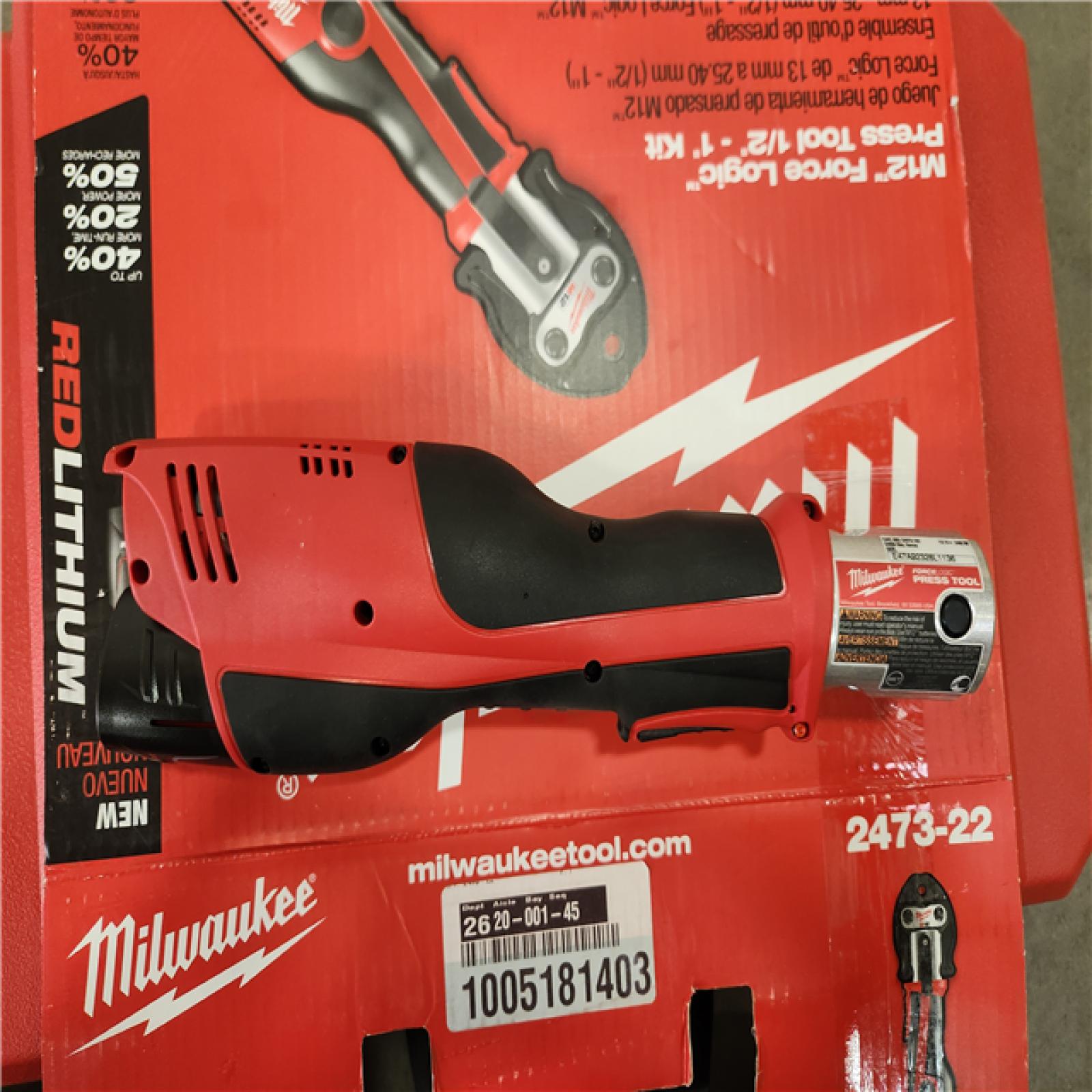 Phoenix Location Appears NEW Milwaukee 2473-22 M12 Li-Ion FORCE LOGIC Press Tool Kit New 2473-22